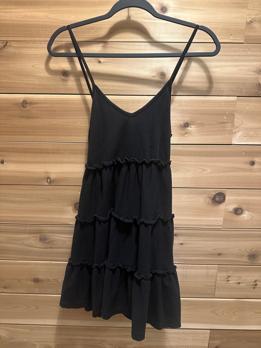 Zara Black Tiered Mini Dress